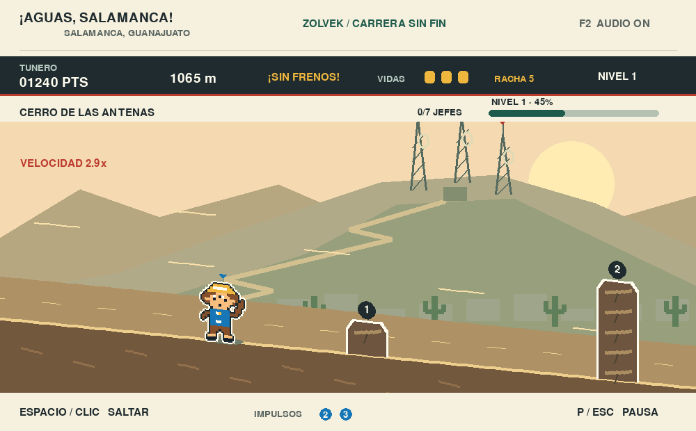 Paisaje del juego ¡Aguas, Salamanca!